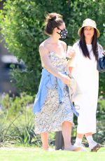 ASHLEY GREENE and CARA SANTANA at a Park in Beverly Hills 06/27/2020