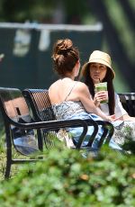 ASHLEY GREENE and CARA SANTANA at a Park in Beverly Hills 06/27/2020