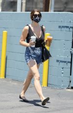 ASHLEY GREENE in Denim Shorts Out in Los Angeles 06/13/2020