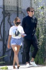 ASHLEY TISDALE and Christopher French Out Shopping in West Hollywood 06/22/2020