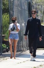 ASHLEY TISDALE and Christopher French Out Shopping in West Hollywood 06/22/2020