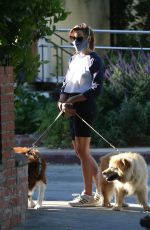 AUBREY PLAZA Out with Her Dogs in Los Feliz 06/11/2020