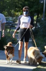 AUBREY PLAZA Out with Her Dogs in Los Feliz 06/11/2020