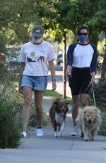 AUBREY PLAZA Out with Her Dogs in Los Feliz 06/11/2020