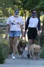 AUBREY PLAZA Out with Her Dogs in Los Feliz 06/11/2020