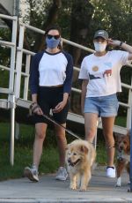 AUBREY PLAZA Out with Her Dogs in Los Feliz 06/11/2020