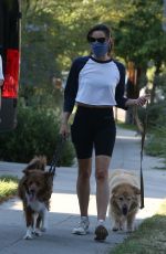 AUBREY PLAZA Out with Her Dogs in Los Feliz 06/11/2020