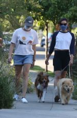 AUBREY PLAZA Out with Her Dogs in Los Feliz 06/11/2020