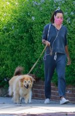AUBREY PLAZA Out with Her Dogs in Los Feliz 06/14/2020