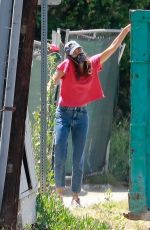 AUBREY PLAZA Out with Her Dogs in Los Feliz 06/21/2020