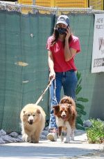 AUBREY PLAZA Out with Her Dogs in Los Feliz 06/21/2020