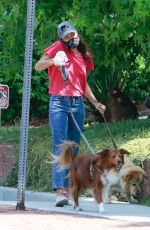 AUBREY PLAZA Out with Her Dogs in Los Feliz 06/21/2020
