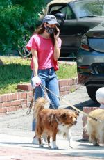 AUBREY PLAZA Out with Her Dogs in Los Feliz 06/21/2020