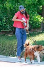 AUBREY PLAZA Out with Her Dogs in Los Feliz 06/21/2020