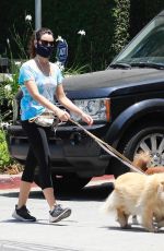 AUBREY PLAZA Walks Her Dogs in Los Feliz 06/27/2020