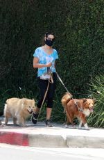 AUBREY PLAZA Walks Her Dogs in Los Feliz 06/27/2020