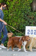 AUBREY PLAZA Walks Her Dogs Out in Los Feliz 06/13/2020