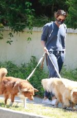 AUBREY PLAZA Walks Her Dogs Out in Los Feliz 06/13/2020