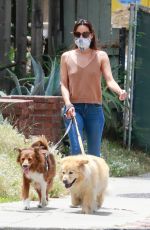 AUBREY PLAZA Walks with Her Dogs Out in Los Feliz 06/06/2020