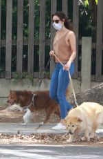 AUBREY PLAZA Walks with Her Dogs Out in Los Feliz 06/06/2020
