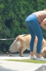 AUBREY PLAZA Walks with Her Dogs Out in Los Feliz 06/06/2020