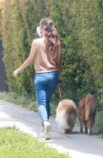 AUBREY PLAZA Walks with Her Dogs Out in Los Feliz 06/06/2020