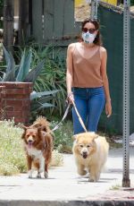 AUBREY PLAZA Walks with Her Dogs Out in Los Feliz 06/06/2020