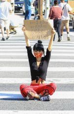 BAI LING at Black Lives Matter Protest in Studio City 06/03/2020