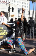 BAI LING at George Floyd, Black Lives Matter Protest in Los Angeles 06/04/2020