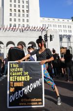 BAI LING at George Floyd, Black Lives Matter Protest in Los Angeles 06/04/2020