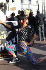 BAI LING at George Floyd, Black Lives Matter Protest in Los Angeles 06/04/2020