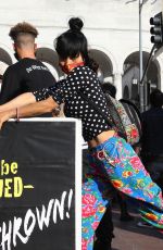 BAI LING at George Floyd, Black Lives Matter Protest in Los Angeles 06/04/2020