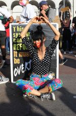 BAI LING at George Floyd, Black Lives Matter Protest in Los Angeles 06/04/2020