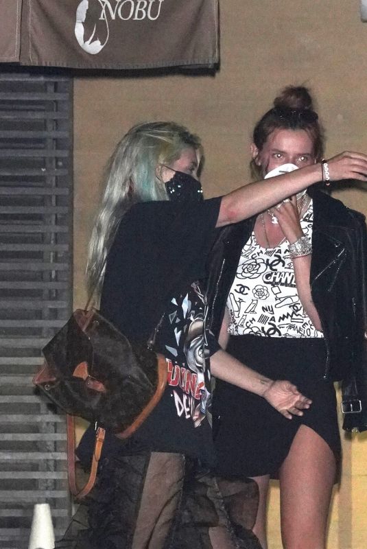 BELLA and DANI THORNE at Nobu in Malibu 06/17/2020