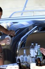 BELLA HADID and HAILEY BIEBER in Bikins at a Boat in Italy 06/23/2020
