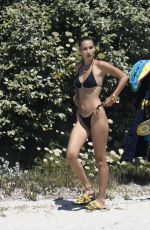BELLA HADID in Bikini on the Set of a Photoshoot at a Beach 06/24/2020