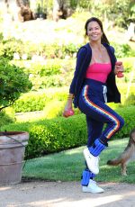BROOKE BURKE Workout in Her Front Yard in Malibu 06/15/2020