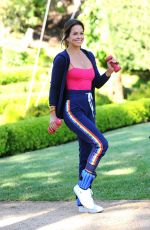BROOKE BURKE Workout in Her Front Yard in Malibu 06/15/2020