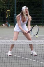 CAPRICE BOURET Playing Tennis in London 06/05/2020