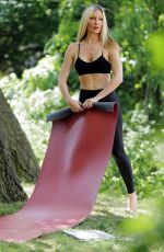 CAPRICE BOURRET Streaming Her Online Yoga Classes from a Park in London 06/13/2020