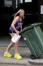 CAPRICE BOURRET Taking Bins Out in London 06/17/2020