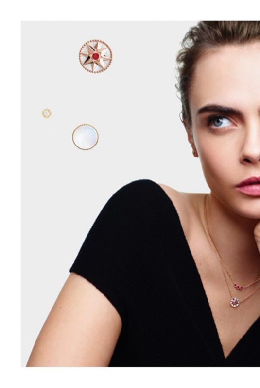 CARA DELEVINGNE for Rose de Vents Jewelry Collection Campaign for Dior 2020