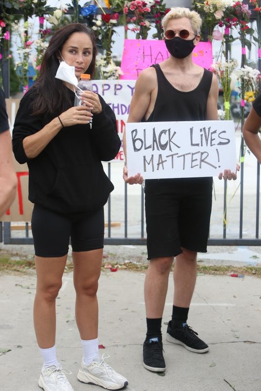 CARA SANTANA at Breonna Taylor Protest in Los Angeles 06/05/2020