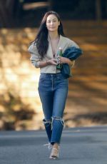 CARA SANTANA in Ripped Denim Out in Los Angeles 06/24/2020
