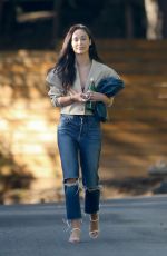 CARA SANTANA in Ripped Denim Out in Los Angeles 06/24/2020