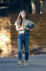 CARA SANTANA in Ripped Denim Out in Los Angeles 06/24/2020
