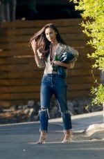 CARA SANTANA in Ripped Denim Out in Los Angeles 06/24/2020