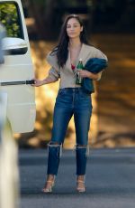 CARA SANTANA in Ripped Denim Out in Los Angeles 06/24/2020