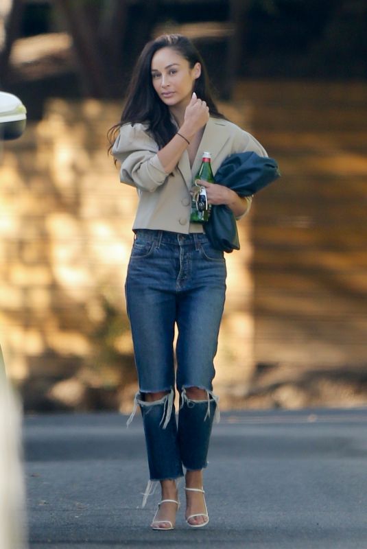 CARA SANTANA in Ripped Denim Out in Los Angeles 06/24/2020