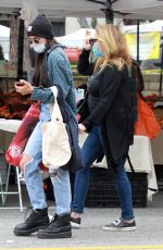 CATHERINE BACH Shopping at Farmers Market in Los Angeles 06/28/2020